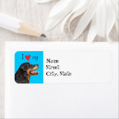 Ik hou van mijn rottweiler etiket (Insitu)