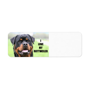 Ik hou van mijn rottweiler etiket