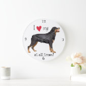 Ik hou van mijn rottweiler grote klok (Huis)