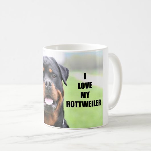 Ik hou van mijn rottweiler koffiemok (Voorkant rechts)