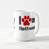 Ik hou van mijn rottweiler koffiemok (Voorkant rechts)