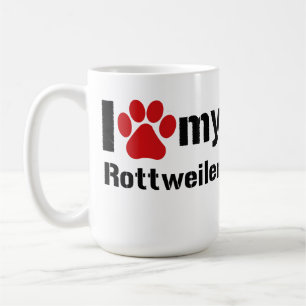 Ik hou van mijn rottweiler koffiemok
