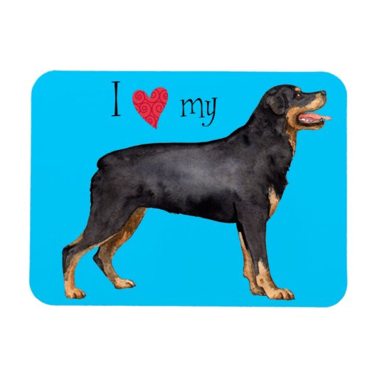 Ik hou van mijn rottweiler magneet (Horizontaal)