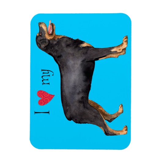 Ik hou van mijn rottweiler magneet (Verticaal)