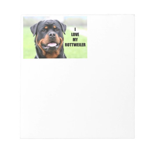 Ik hou van mijn rottweiler notitieblok (Voorkant)
