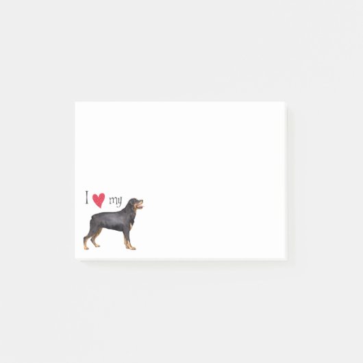 Ik hou van mijn rottweiler post-it® notes (Voorkant)