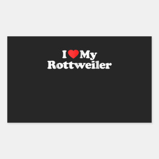 Ik hou van mijn rottweiler rechthoekige sticker