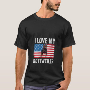 Ik hou van mijn rottweiler, Rottie papa Amerika T-shirt