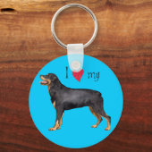 Ik hou van mijn rottweiler sleutelhanger (Voorkant)