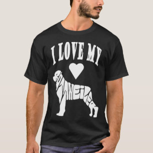 Ik hou van mijn rottweiler voor Dog Mam en Pap Hon T-shirt