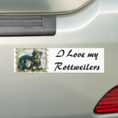 Ik hou van mijn rottweilers bumpersticker (Op auto)