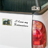 Ik hou van mijn rottweilers bumpersticker (Op Truck)
