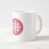 Ik hou van mijn roze leven | Silent ASMR Art Grote Koffiekop (Voorkant rechts)