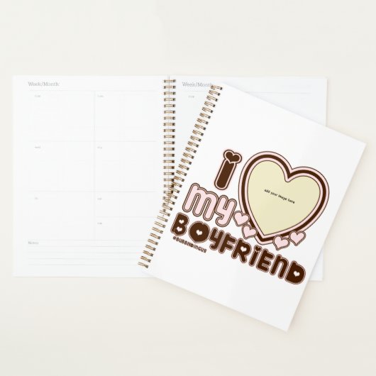 Ik hou van mijn roze vriendje planner (Display)