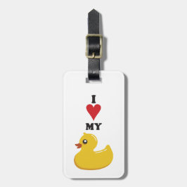 Ik hou van mijn Rubber Duck Bagagelabel