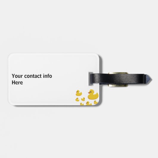 Ik hou van mijn Rubber Duck Bagagelabel (Achterkant horizontaal)