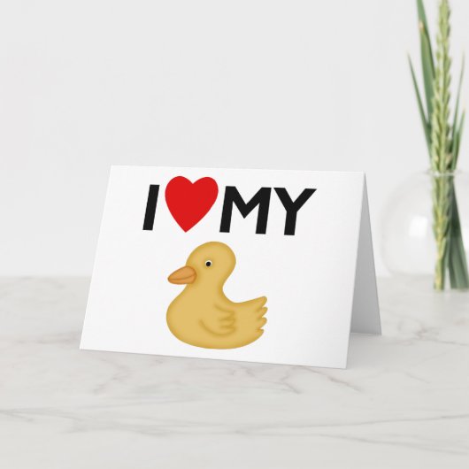 Ik hou van mijn Rubber Ducky Kaart (Voorkant)