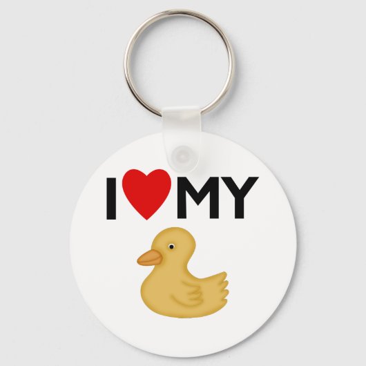 Ik hou van mijn Rubber Ducky Sleutelhanger (Voorkant)