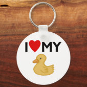 Ik hou van mijn Rubber Ducky Sleutelhanger (Voorkant)