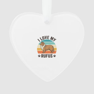 Ik hou van mijn Rufus Vintage-hondontwerp_1 Ornament