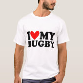ik hou van mijn rugby t-shirt (Voorkant)