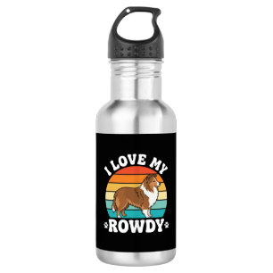 Ik hou van mijn rumoerige Sheltie Retro-hond Waterfles