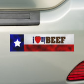 Ik hou van mijn rundvlees bumpersticker (Op auto)