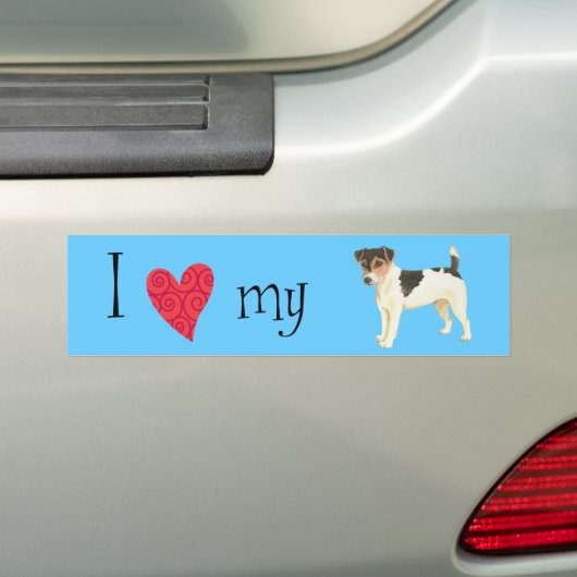 Ik hou van mijn Russell Terrier Bumpersticker (Op auto)