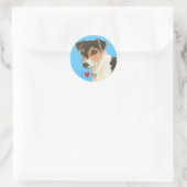 Ik hou van mijn Russell Terrier Ronde Sticker (Tas)