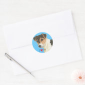 Ik hou van mijn Russell Terrier Ronde Sticker (Envelop)