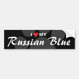 Ik hou van mijn Russisch Blauw Bumpersticker