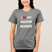 "Ik hou van mijn Russische man" T-shirt (Voorkant)