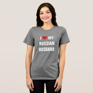 "Ik hou van mijn Russische man" T-shirt