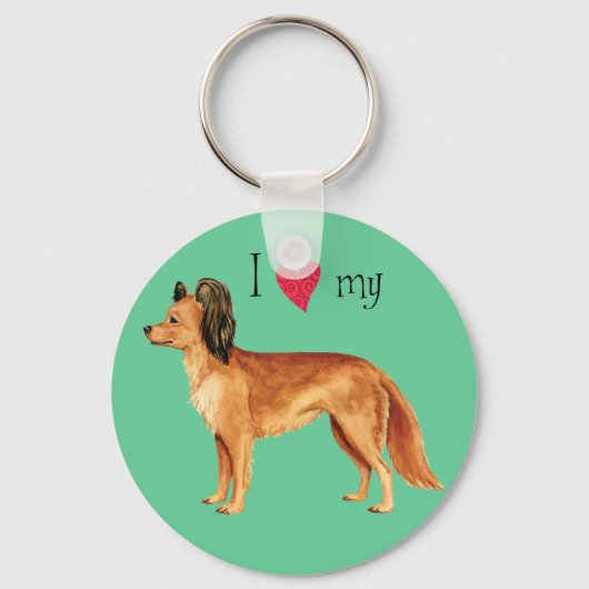 Ik hou van mijn Russische Speelgoed Sleutelhanger (Voorkant)