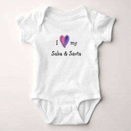 Ik hou van mijn Saba en Savta Baby Bodysuit