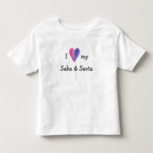 Ik hou van mijn Saba en Savta T-shirt (Voorkant)