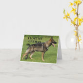 Ik hou van mijn sabel Duitse herder Kaart (Gele Bloem)