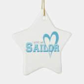 Ik hou van mijn Sailor Keramisch Ornament (Rechts)