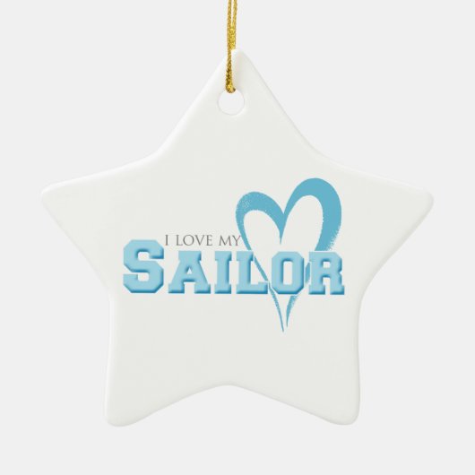 Ik hou van mijn Sailor Keramisch Ornament (Voorkant)