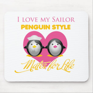 Ik hou van mijn Sailor Penguin Style Muismat