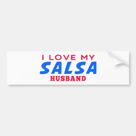 Ik hou van mijn Salsa Husband Bumpersticker (Voorkant)