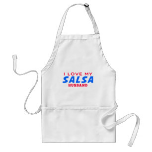 Ik hou van mijn Salsa Husband Standaard Schort