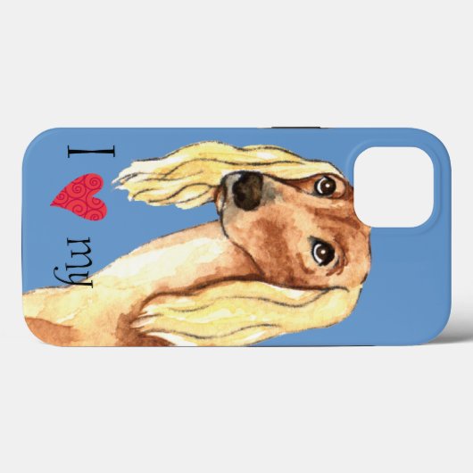 Ik hou van mijn Saluki Case-Mate iPhone Case (Achterkant (horizontaal))