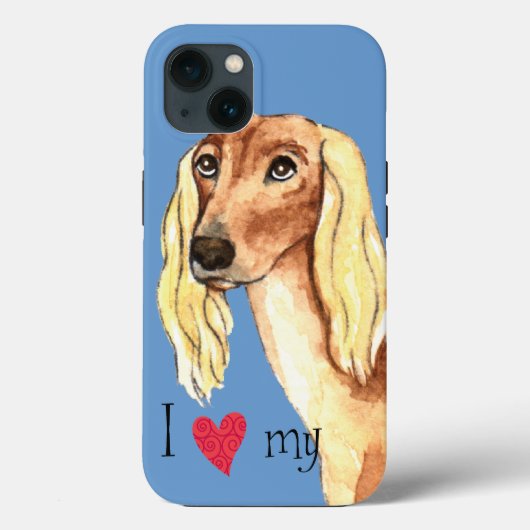 Ik hou van mijn Saluki Case-Mate iPhone Case (Achterkant)