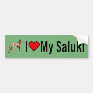 Ik hou van mijn Saluki Dog Bumpersticker