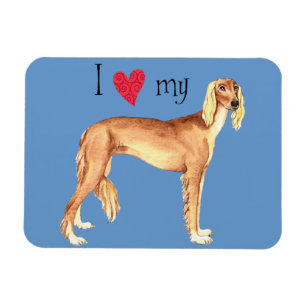 Ik hou van mijn Saluki Magneet