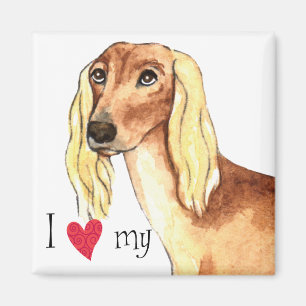 Ik hou van mijn Saluki Magneet
