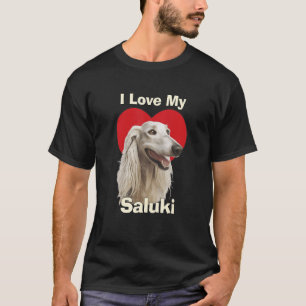 Ik hou van mijn Saluki puppy hond T-shirt