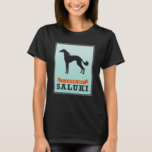 Ik hou van mijn Saluki Shirt (Voorkant)