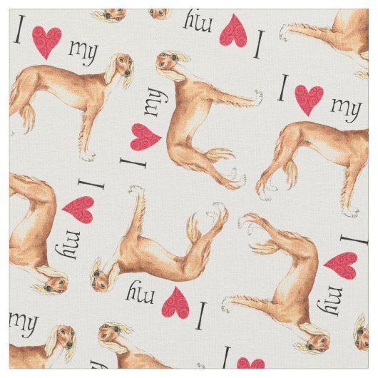 Ik hou van mijn Saluki Stof (Close Up)